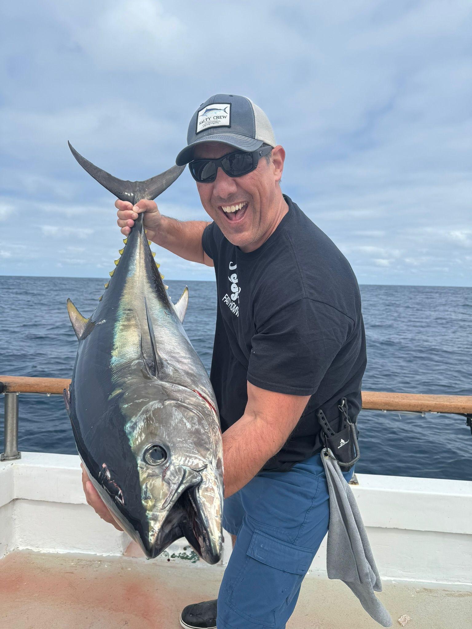 Angler with bluefin tuna