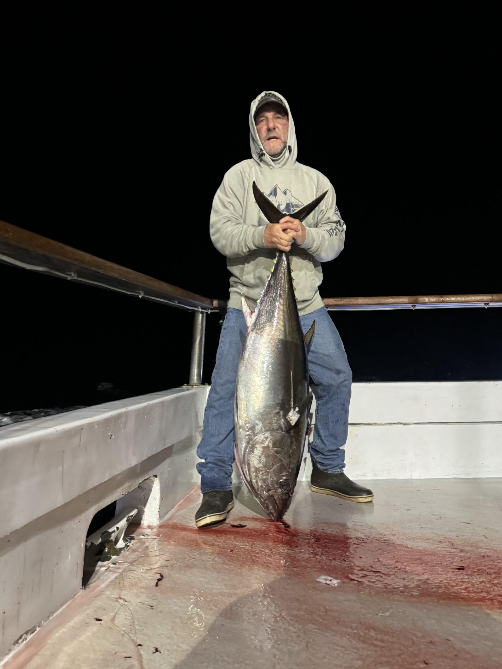 Angler with bluefin tuna