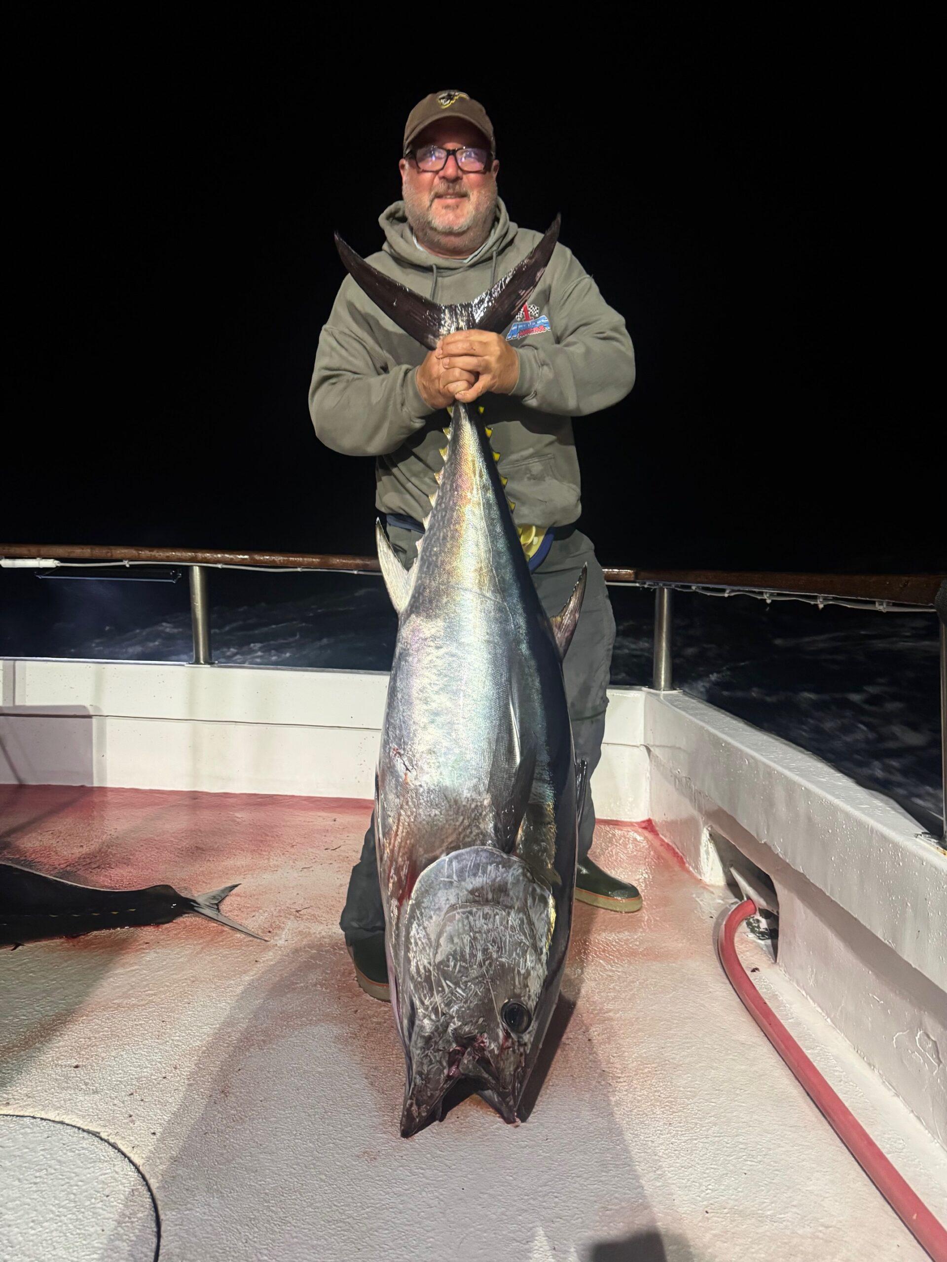 Angler with bluefin Angler with bluefin