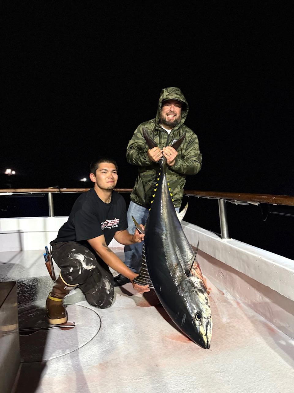 Angler with bluefin