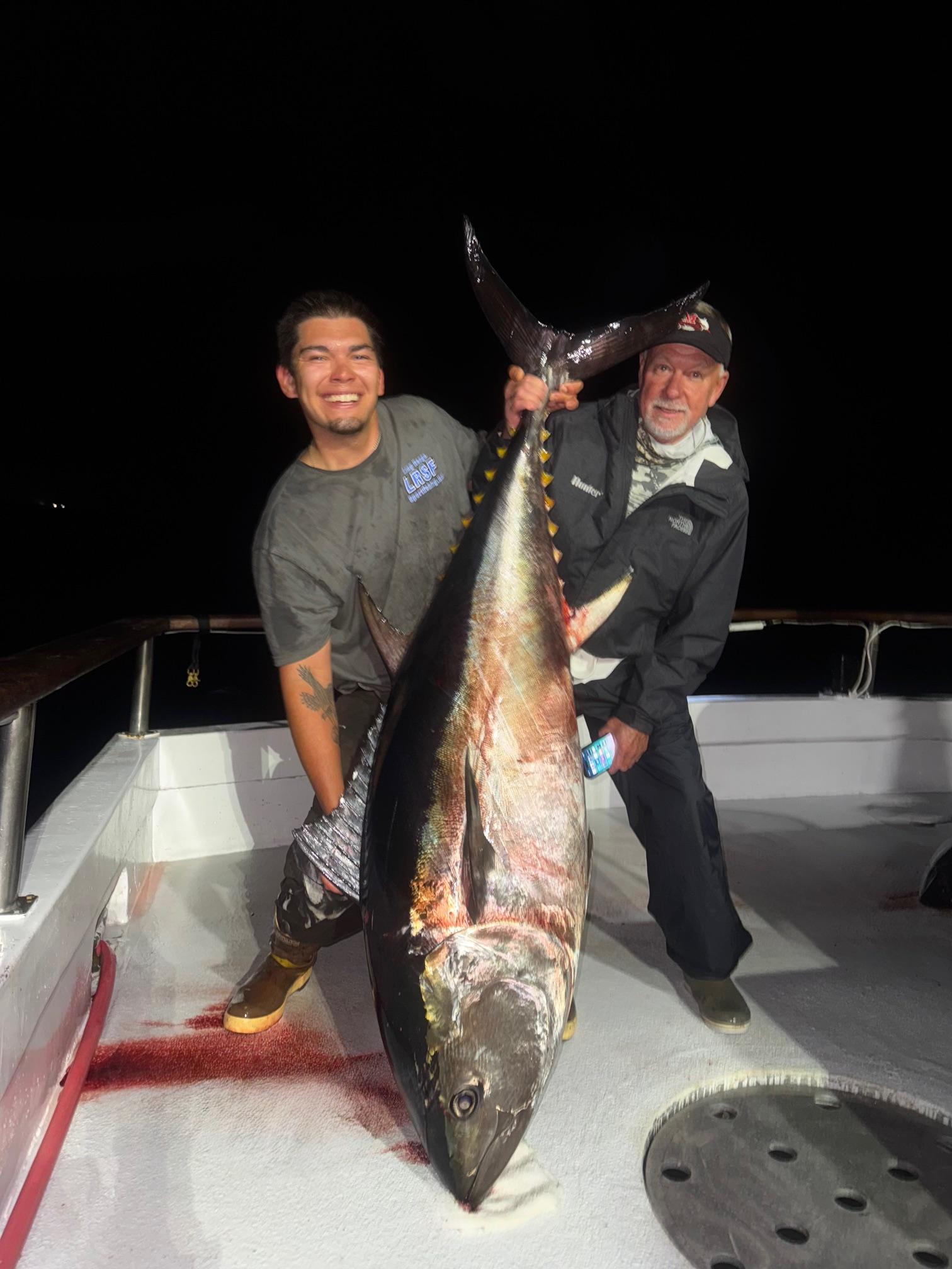 Carson, angler and bluefin Carson, angler and bluefin