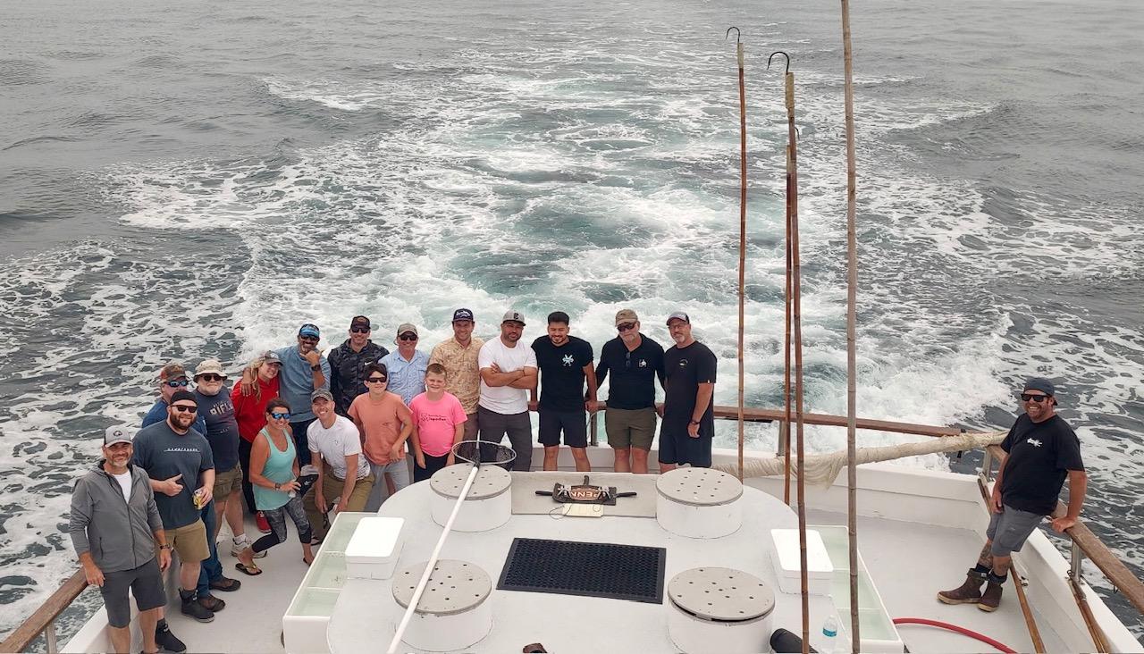 Group photo on the boat
