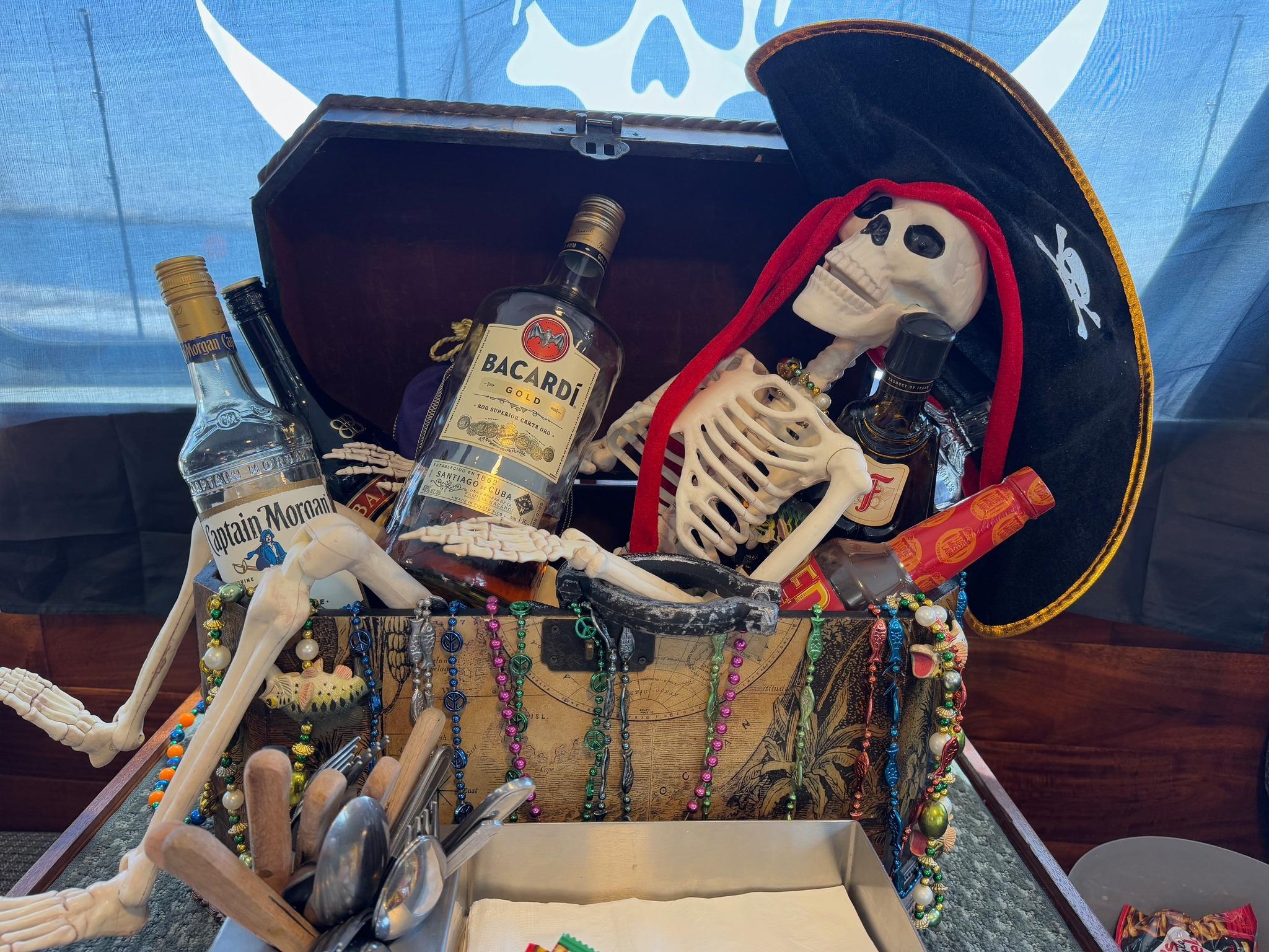 Skull, booze, and treasure Skull, booze and treasure