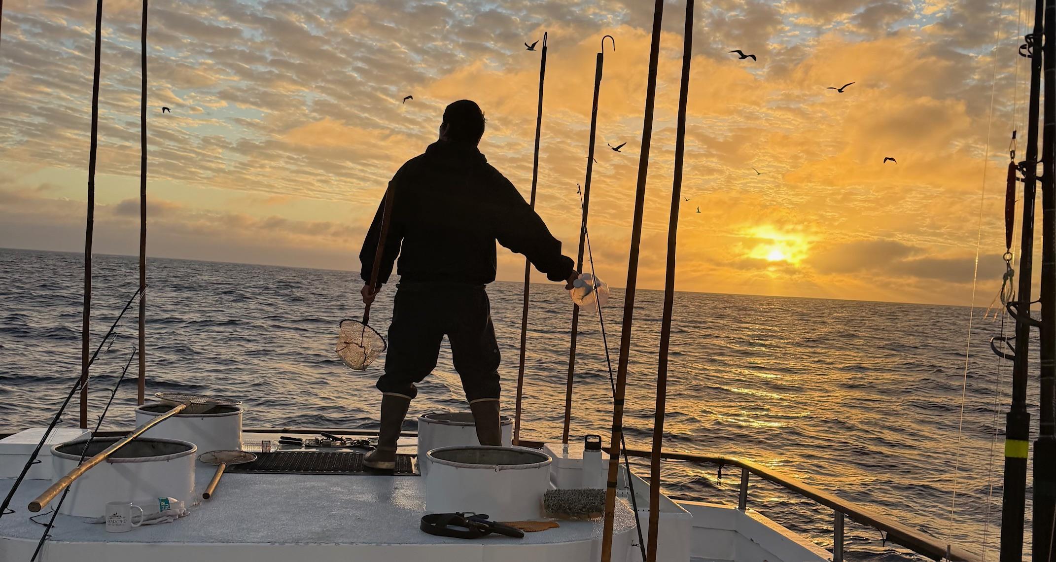 Crew and sunset