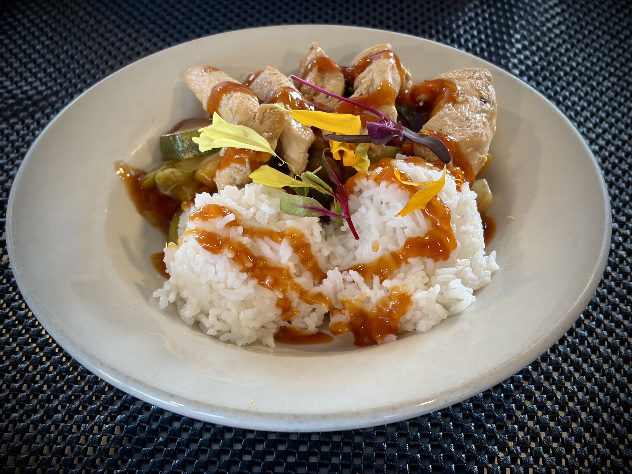 Grilled Chicken and Rice Lunch Aboard Searcher