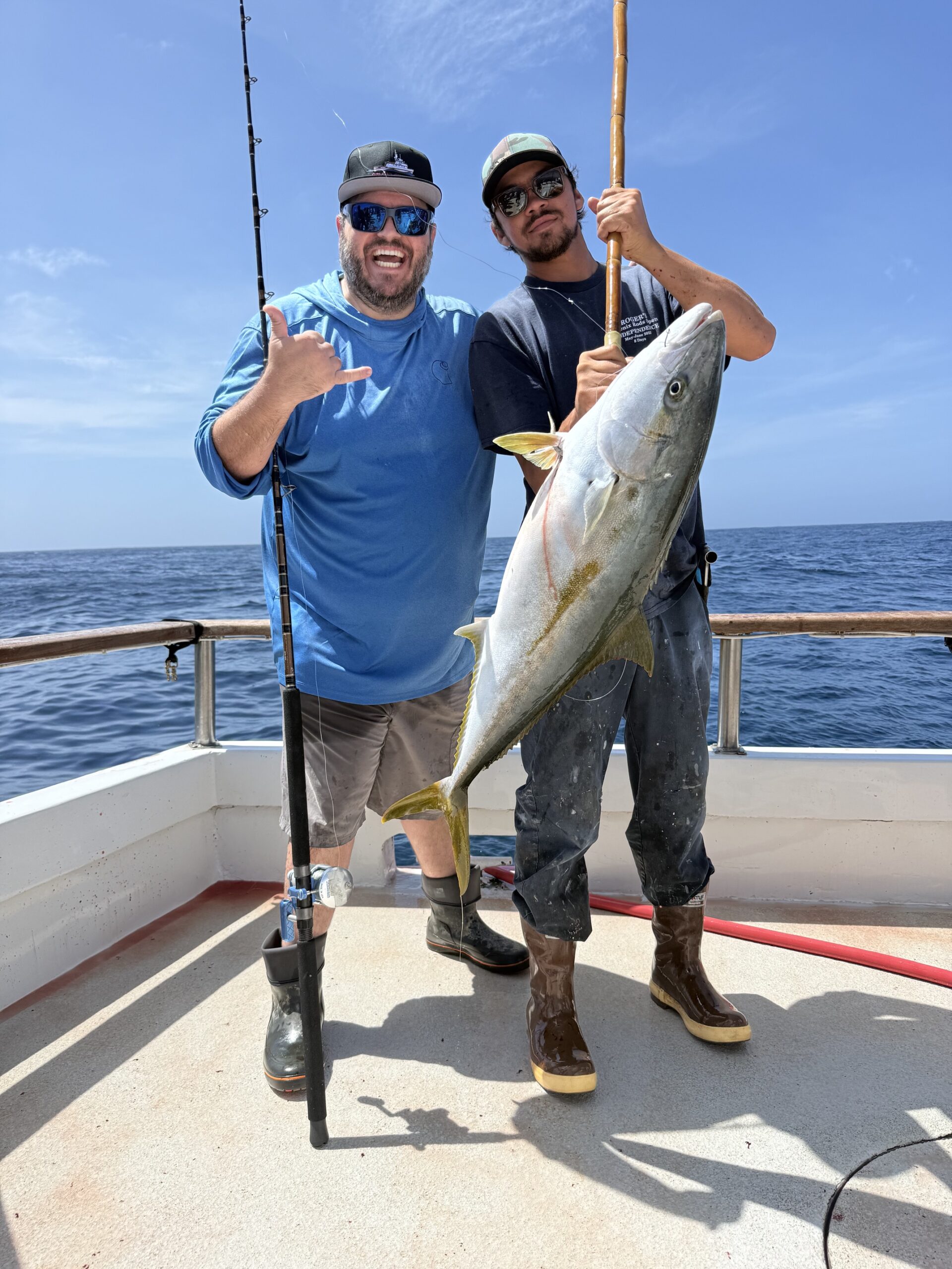 Angler with yellowtail