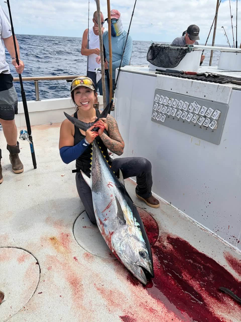Barbara with a bluefin