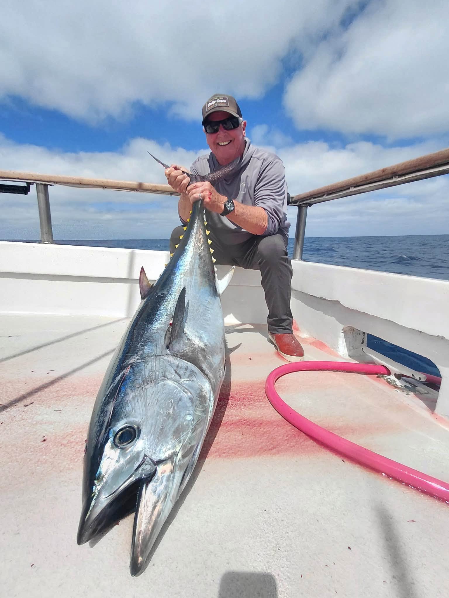 Bluefin catching on the kite