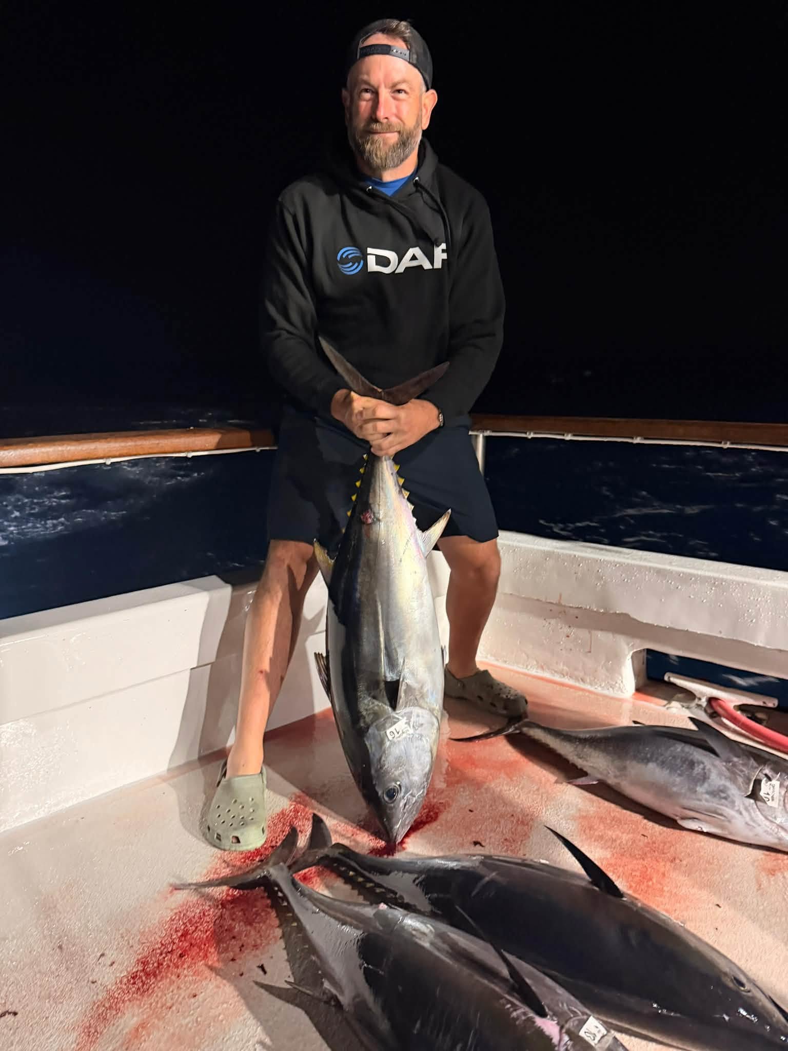 Eric on the Searcher with Bluefin
