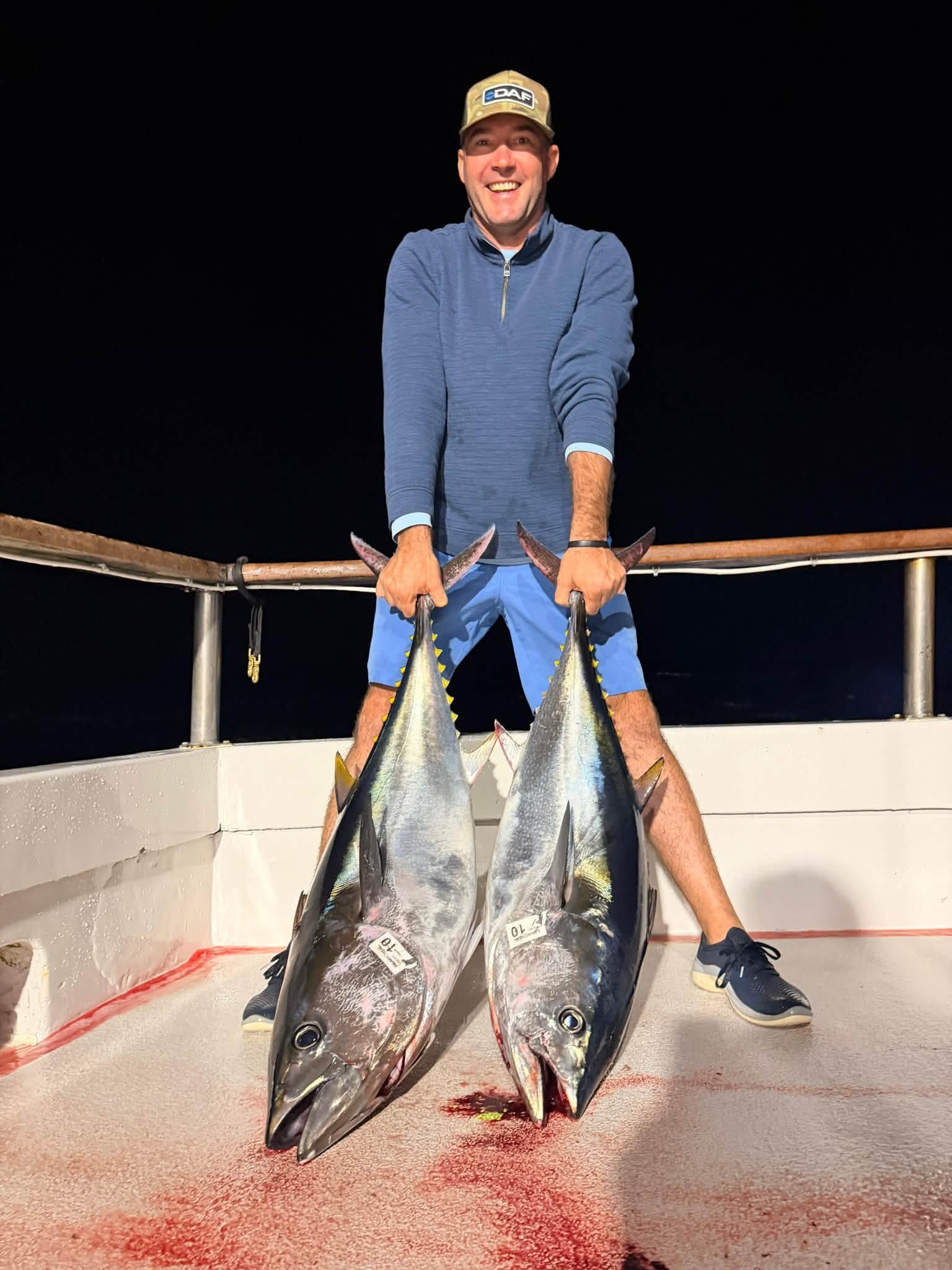 Searcher night fishing for bluefin