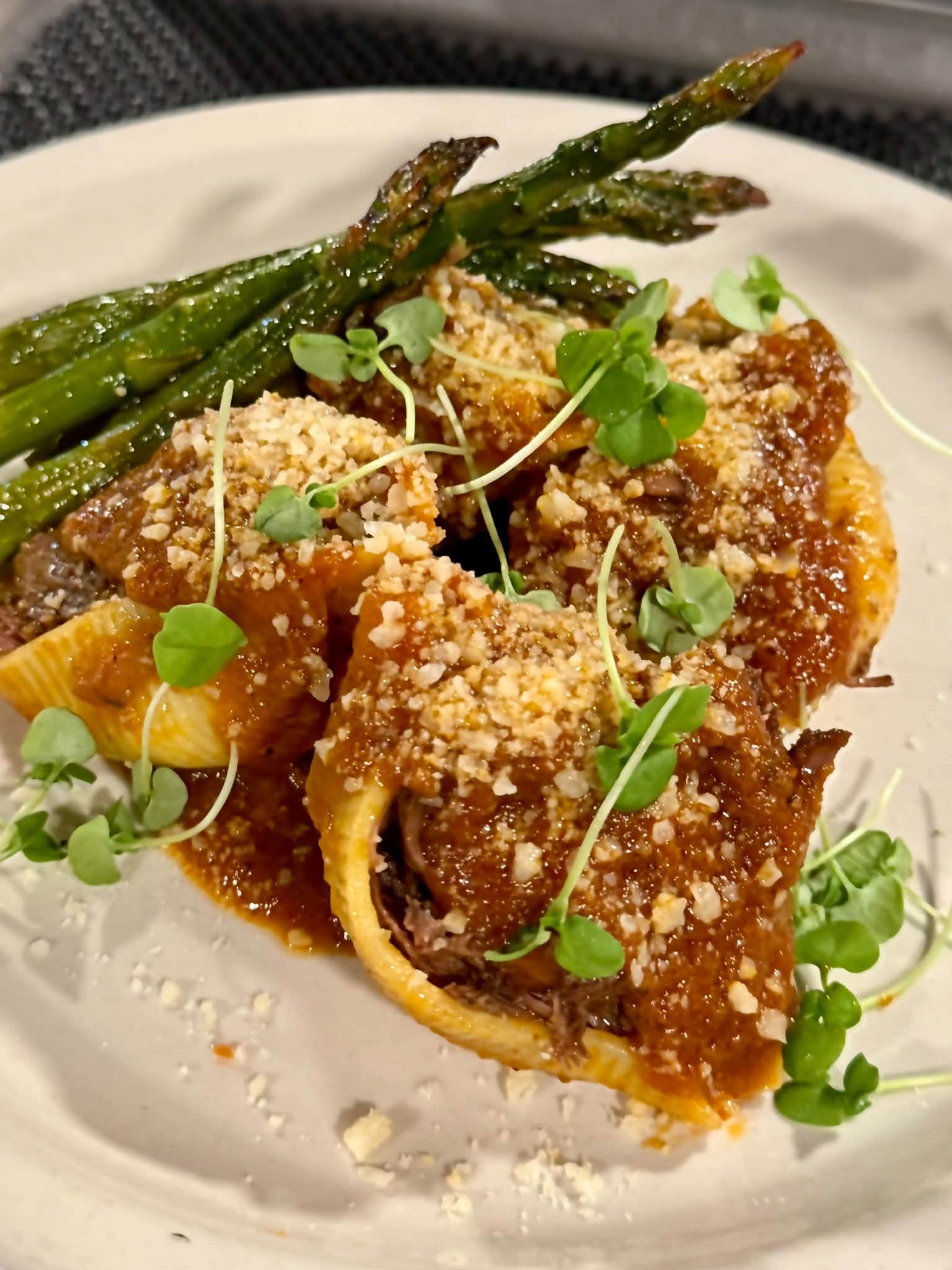 Braised short rib stuffed pasta